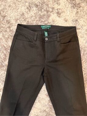 Lauren Ralph Lauren Black Women's Flat-Front Dress Pants